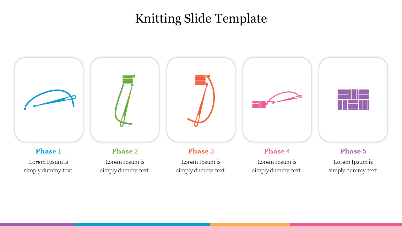 Five Element Knitting Slide Templates PPT Diagrams